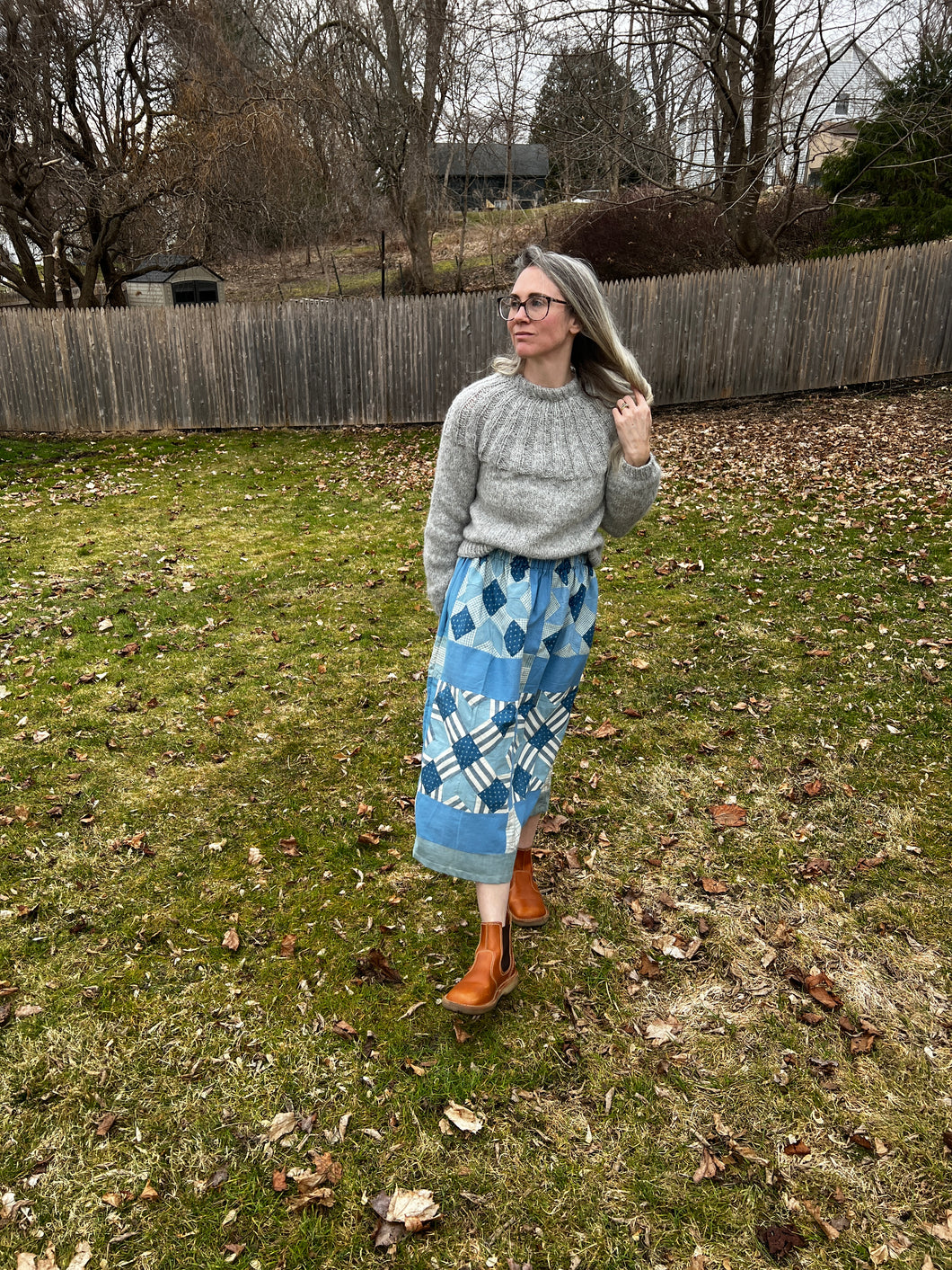 One-of-a-Kind: Joy Bells Quilt Top Skirt (XS-M)