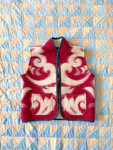 Load image into Gallery viewer, One-of-a-Kind: Burgundy Floral Ukrainian Blanket Vest (XS-M) #2