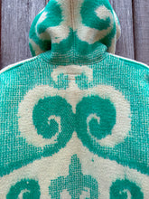 Load image into Gallery viewer, One-of-a-Kind: Green Floral Ukrainian Blanket Flora Jacket (M)