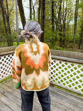 Load image into Gallery viewer, One-of-a-Kind: Orange and Green Floral Ukrainian Blanket Flora Jacket (M)