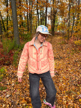 Load image into Gallery viewer, One-of-a-Kind: Floral Wool Blanket Cropped Chore Coat (M)