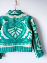 Load image into Gallery viewer, One-of-a-Kind: Green Floral Blanket Field Jacket (S)