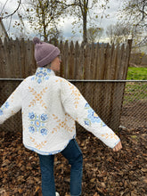 Load image into Gallery viewer, One-of-a-Kind: Cross-stitch Embroidery Flora Jacket (L)
