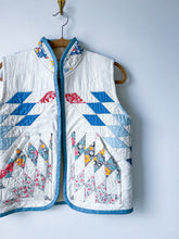 Load image into Gallery viewer, One-of-a-Kind: Floral Lone Star Quilt Vest (XS/S/M)