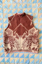 Load image into Gallery viewer, One-of-a-Kind: Chocolate Floral Ukrainian Blanket Vest (L/XL)