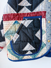 Load image into Gallery viewer, One-of-a-Kind: 19th Century Churn Dash Flora Jacket (M)