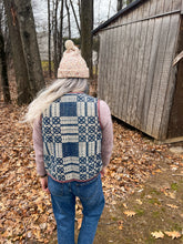 Load image into Gallery viewer, One-of-a-Kind: Woven Coverlet Snap Front Vest (M)