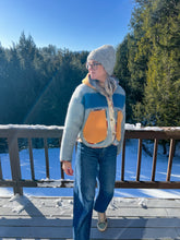 Load image into Gallery viewer, One-of-a-Kind: Colorblock Wool Blanket Hooded Flora Jacket (S)