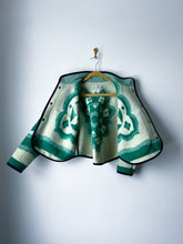 Load image into Gallery viewer, One-of-a-Kind: Green Floral Wool Blanket Flora Jacket (M)