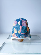 Load image into Gallery viewer, One-of-a-Kind: Indigo Nine Patch Aviator Hat (Adult S/M)