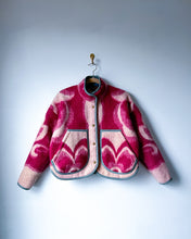 Load image into Gallery viewer, One-of-a-Kind: Ukrainian Floral Wool Blanket Flora Jacket (XS)
