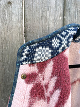 Load image into Gallery viewer, One-of-a-Kind: Cranberry Leaves Ukrainian Blanket Flora Jacket (L)