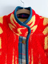 Load image into Gallery viewer, One-of-a-Kind: Hawaiian Floral Wool Blanket Flora Jacket (XS)