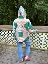 Load image into Gallery viewer, One-of-a-Kind: Ocean Waves Hooded Flora Jacket (L)