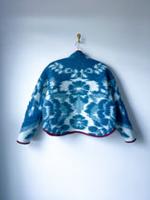 Load image into Gallery viewer, One-of-a-Kind: Ukrainian Deep Blue Floral Blanket Flora Jacket (S)