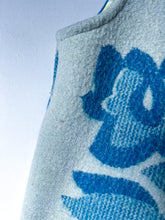 Load image into Gallery viewer, One-of-a-Kind: Ukrainian Blue Floral Wool Blanket Vest (L/XL)