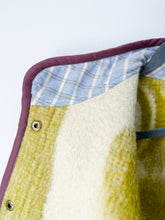 Load image into Gallery viewer, One-of-a-Kind: Colorblock Floral Ukrainian Wool Blanket Flora Jacket (S)