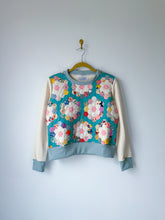 Load image into Gallery viewer, One-of-a-Kind: Grandmother's Flower Garden French Terry Pullover (M)