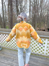 Load image into Gallery viewer, One-of-a-Kind: Tan/Orange/Green Ukrainian Blanket Flora Jacket (L)