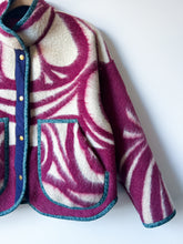 Load image into Gallery viewer, One-of-a-Kind: Ukrainian Raspberry Blanket Flora Jacket (M)