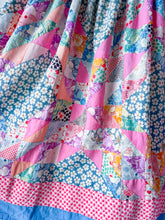 Load image into Gallery viewer, One-of-a-Kind: Ocean Waves Quilt Top Skirt (flexible sizing)