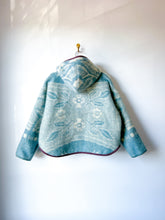 Load image into Gallery viewer, One-of-a-Kind: Golden Dawn Wool Blanket Hooded Flora Jacket (M)