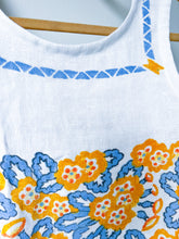 Load image into Gallery viewer, One-of-a-Kind: Vintage Linen Tablecloth Turnaround Tank (S)