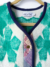Load image into Gallery viewer, One-of-a-Kind: Floral Wool Blanket Snap Front Vest (L)