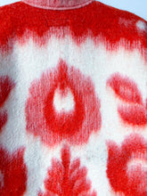 Load image into Gallery viewer, One-of-a-Kind: Coral Orange Floral Ukrainian Blanket Flora Jacket (L)