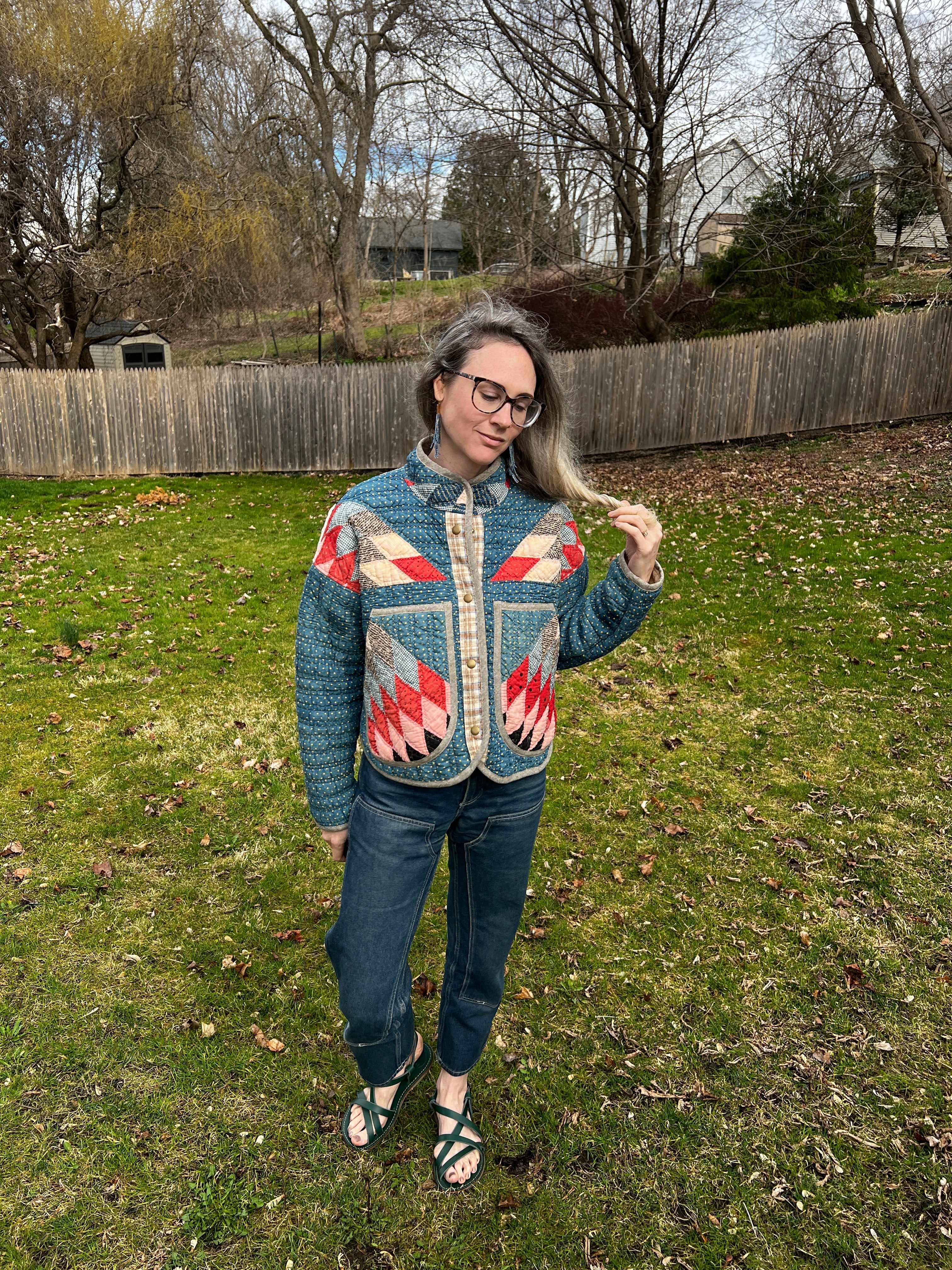 One-of-a-Kind: Indigo Lone Star Flora Jacket – ANEMONEVT