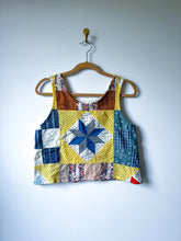 Load image into Gallery viewer, One-of-a-Kind: Eight Point Star and a Nine Patch Quilt Top Turnaround Tank (S)