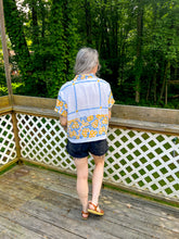 Load image into Gallery viewer, One-of-a-Kind: Vintage Linen Tablecloth Shaftsbury Shirt (S)