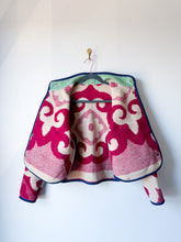 Load image into Gallery viewer, One-of-a-Kind: Fuchsia Floral Ukrainian Blanket Flora Jacket (S)