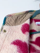 Load image into Gallery viewer, One-of-a-Kind: Deep Fuchsia Floral Ukrainian Blanket Flora Jacket (XS)