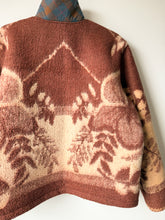 Load image into Gallery viewer, One-of-a-Kind: Chocolate Floral Blanket Field Jacket (L)