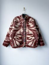 Load image into Gallery viewer, One-of-a-Kind: Chocolate Floral Ukrainian Blanket Flora Jacket (L)