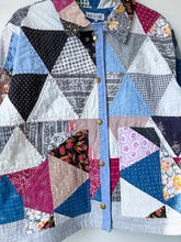 Load image into Gallery viewer, One-of-a-Kind: Triangle Block Cropped Chore Coat (L)