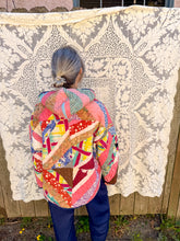 Load image into Gallery viewer, One-of-a-Kind: String Quilt Hooded Flora Jacket (L)