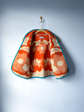 Load image into Gallery viewer, One-of-a-Kind: Ukrainian Fall Orange Floral Wool Blanket Cropped Vest (XS-S)