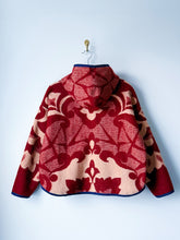 Load image into Gallery viewer, One-of-a-Kind: Rust Floral Wool Ukrainian Blanket Hooded Flora Jacket (M)