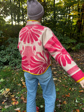 Load image into Gallery viewer, One-of-a-Kind: Vintage Ukrainian Floral Blanket Flora Jacket (S)