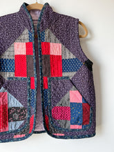 Load image into Gallery viewer, One-of-a-Kind: Lattice and Square Quilt Vest (XS-M)