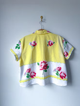 Load image into Gallery viewer, One-of-a-Kind: Sunshine Floral Vintage Tablecloth Shaftsbury Shirt (M)