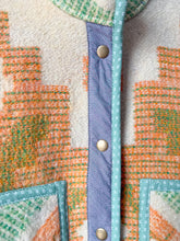 Load image into Gallery viewer, One-of-a-Kind: Geometric Floral Ukrainian Blanket Flora Jacket (S)