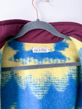 Load image into Gallery viewer, One-of-a-Kind: Blue and Yellow Ukrainian Blanket Flora Jacket (M)