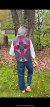 Load image into Gallery viewer, One-of-a-Kind: Lattice and Square Quilt Vest (XS-M)