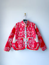 Load image into Gallery viewer, One-of-a-Kind: Red Floral Ukrainian Blanket Flora Jacket (M)