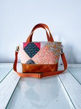 Load image into Gallery viewer, One-of-a-Kind: Aunt Eliza’s Star Floral Project Bag (with detachable strap)