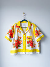 Load image into Gallery viewer, One-of-a-Kind: Vintage Floral Tablecloth Shaftsbury Shirt (L)
