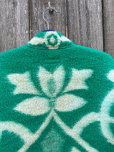 Load image into Gallery viewer, One-of-a-Kind: Green Ukrainian Blanket Flora Jacket (M)